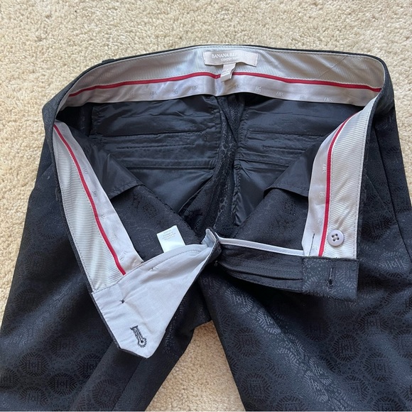 Banana Republic Women’s Black Camden Fit Jacquard Ankle Pants - Sz 2 - EUC - Picture 4 of 10